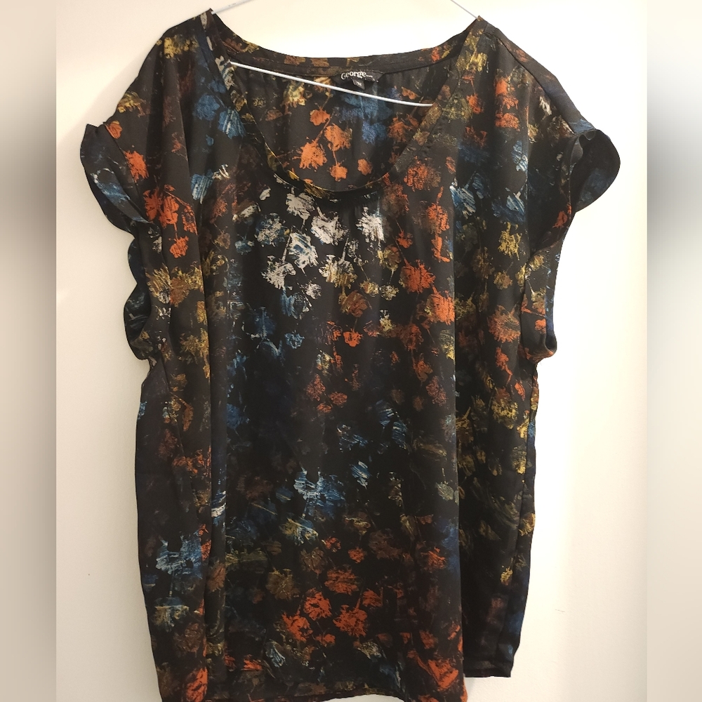 George Cap Sleeve Blouse. Size xl. Preloved.